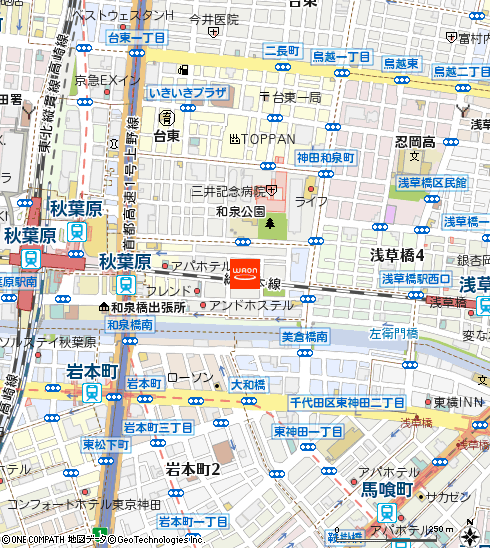まいばすけっと神田佐久間町店付近の地図